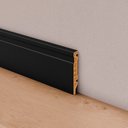 Ver imagem 4 de Kit 20m Linear Rodapé PVC Edge Preto Frisado 10cm x 15mm x 2m Arkhé Decor
