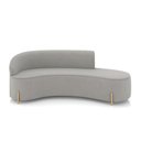 Ver imagem 5 de Sofá 4 Lugares Orgânico 220cm Pé Dourado Morgan Suede Cinza D03 - D’Rossi