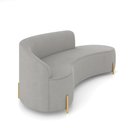 Ver imagem 6 de Sofá 4 Lugares Orgânico 220cm Pé Dourado Morgan Suede Cinza D03 - D’Rossi