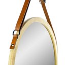 Ver imagem 4 de Espelho Com Moldura Em Madeira 40cm