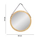 Ver imagem 2 de Espelho Com Moldura Em Madeira 40cm