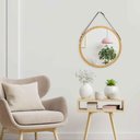 Ver imagem 5 de Espelho Com Moldura Em Madeira 40cm