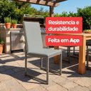 Ver mais imagens de Cadeira de Jantar Kit 8 Elisa Base de Ferro Fendi com Estofado Linho Cinza - Arkell