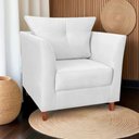 Ver imagem 2 de Poltrona Isis para Consultório Suede Branco - Belliv Decor