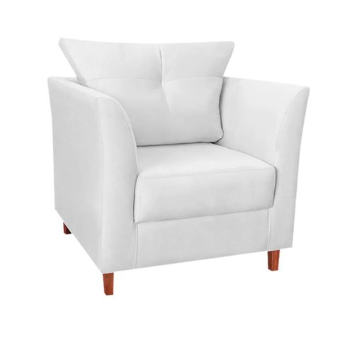 Poltrona Isis para Consultório Suede Branco - Belliv Decor