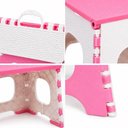 Ver imagem 3 de Banqueta Dobravel Infantil Rosa Cadeira Multiuso Banheiro Quarto Lanche Camping Praia Alca Portatil 