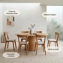 Ver imagem 6 de Conjunto Sala de Jantar Mesa Oval Genebra 140cm e 6 Cadeiras Rafa Nozes/ Off White