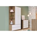 Ver imagem 1 de Quarto Infantil Completo Labirinto 2 Peças (1 Guarda Roupa + 1 Cômoda) Qi96 Rústico/branco - Henn
