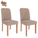 Ver imagem 6 de Sala de Jantar Mesa Louise 1,60 com 6 Cadeiras Paola Wood Cinamomo/off/mad/linho Bege