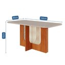 Ver imagem 2 de Sala de Jantar Mesa Louise 1,60 com 6 Cadeiras Paola Wood Cinamomo/off/mad/linho Bege