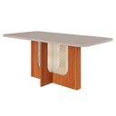 Ver imagem 4 de Sala de Jantar Mesa Louise 1,60 com 6 Cadeiras Paola Wood Cinamomo/off/mad/linho Bege