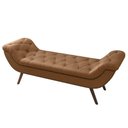 Ver imagem 2 de Puff Recamier Calçadeira 160cm Pés Palito Madeira Venêto P02 Sintético Caramelo - Mpozenato