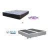 Cama Box Casal Bipartido 138 Sintético Branco Com Colchão de Molas - D26 Ortobom ISO Superpocket 65X - 1