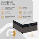 Ver imagem 3 de Cama Box Baú Casal 138cm Royal Air com Colchão Molas Ensacadas Pillow Top Preto e Branco Royal