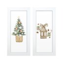 Ver imagem 1 de Dupla de Quadros Decorativos Árvore de Natal