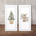 Ver imagem 3 de Dupla de Quadros Decorativos Árvore de Natal