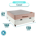 Ver imagem 2 de Cama Box Bau Blindado Casal + Colchão Molas Ensacadas Airtech Ortobom