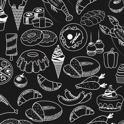 Papel de Parede Cozinha Desenhada 2 Arte Destaque 1,50 Metros - 1