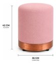 Ver imagem 2 de Puff Rodapé Rose Gold, Cor Rosa Linho - Let Móveis