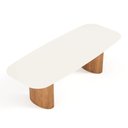 Ver imagem 2 de Mesa de Jantar Orgânica Tivoli 270cm X 110cm 10 Lugares Lamina Cinamomo Off White Vidro