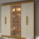 Ver mais imagens de Guarda-Roupa Casal com 6 Portas com 2 Portas Reflecta com Pés com LED 100% MDF Império