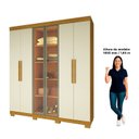 Ver imagem 5 de Guarda-Roupa Casal com 6 Portas com 2 Portas Reflecta com Pés com LED 100% MDF Império