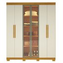 Ver imagem 2 de Guarda-Roupa Casal com 6 Portas com 2 Portas Reflecta com Pés com LED 100% MDF Império