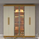Ver imagem 7 de Guarda-Roupa Casal com 6 Portas com 2 Portas Reflecta com Pés com LED 100% MDF Império