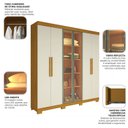 Ver imagem 6 de Guarda-Roupa Casal com 6 Portas com 2 Portas Reflecta com Pés com LED 100% MDF Império