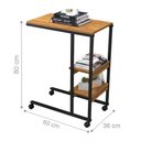 Ver imagem 3 de Mesa De Apoio Vintage Para Cama Emili Preto E Canela