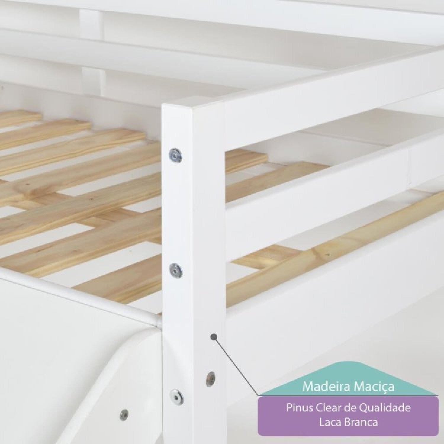 Cama Infantil Lousa Divertida com Escorregador e Cabana Casatema - 2