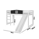 Ver mais imagens de Cama Infantil Lousa Divertida com Escorregador e Cabana Casatema MadeiraOriginals