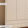 Guarda Roupa Infantil 3 Portas 4 Gavetas MDF Tudor - 8
