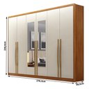 Ver imagem 3 de Guarda Roupa Casal Livorno Plus 6 Portas 8 Gavetas com Espelho Cinamomo Fendi - Novo Horizonte