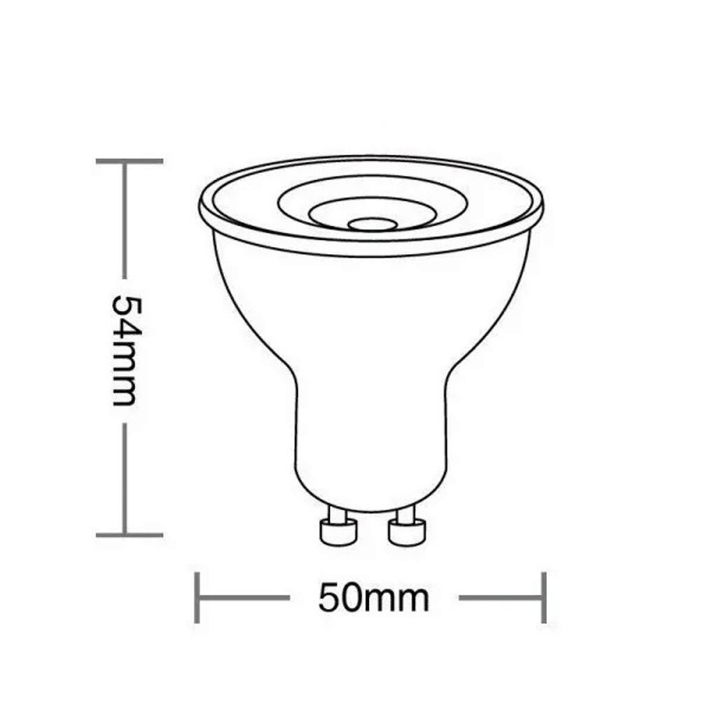 3 Lâmpadas De Led Dicróica Mr16 Tdl 50 7w Gu10 Branco-quente 3000k - 4
