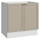 Ver imagem 1 de Balcão de Cozinha 80 cm 2 Portas (sem Tampo) Branco/Crema Vik Madesa
