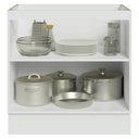 Ver imagem 4 de Balcão de Cozinha 80 cm 2 Portas (sem Tampo) Branco/Crema Vik Madesa