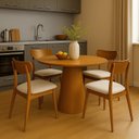 Ver imagem 7 de Mesa de Jantar Redonda 90cm Base Cone Austrália Marrom/Nozes