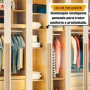 Ver mais imagens de Guarda Roupa Casal Royal 4 Gavetas MDF Cinamomo com Off White RV Móveis