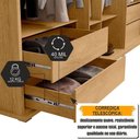 Ver imagem 5 de Guarda Roupa Casal Royal 4 Gavetas MDF Cinamomo com Off White RV Móveis