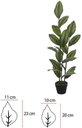 Ver imagem 2 de Planta Artificial Arvore Calathea Real Toque C/pote X19 Verde 1,2m