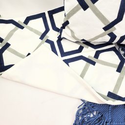 Kit Manta para Sofá Azul com Capa de Almofada - 7