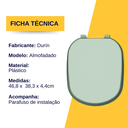 Ver imagem 3 de Assento Tampa Vaso Sanitário Sabatini Icasa Almofadado Verde Água Durín