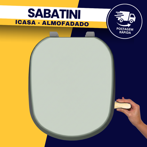 Assento Tampa Vaso Sanitário Sabatini Icasa Almofadado Verde Água Durín