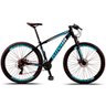 Bicicleta Aro 29 Bike Alumínio 21 Marchas Shimano Suspensão Freio a Disco:azul/17" - 1