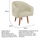 Ver imagem 3 de Kit 02 Poltronas Decorativas Sala de Estar Recepção Luiza Pés Palito Suede - Doce Sonho Móveis KIT 2