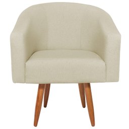 Kit 02 Poltronas Decorativas Sala de Estar Recepção Luiza Pés Palito Suede - Doce Sonho Móveis KIT 2 - 6