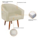 Ver imagem 4 de Kit 02 Poltronas Decorativas Sala de Estar Recepção Luiza Pés Palito Suede - Doce Sonho Móveis KIT 2