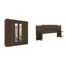 Quarto Casal com Roupeiro 6 Portas Olimpo e Painel Cabeceira Tcil Móveis - 2