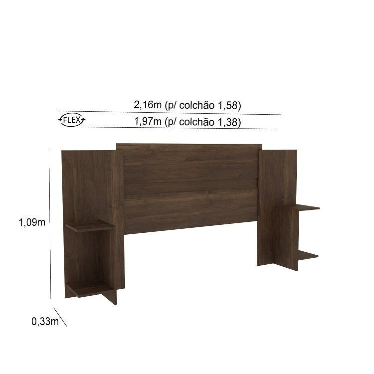 Quarto Casal com Roupeiro 6 Portas Olimpo e Painel Cabeceira Tcil Móveis - 5